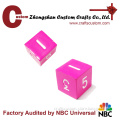 Custom 6sides pink metal dice manufacturers